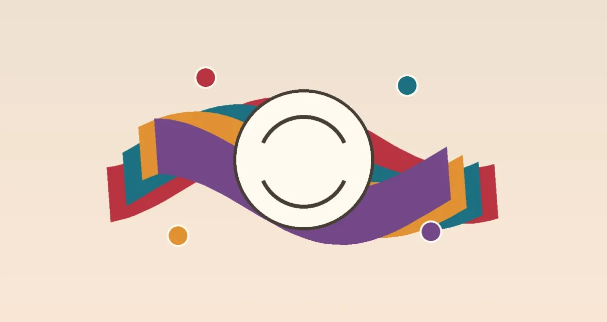Ilustración abstracta sobre identidad hispana y latina con formas de colores que se entrelazan