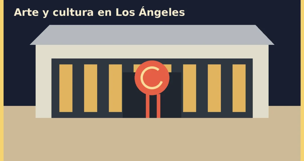 Ilustración de la fachada de un museo de arte contemporáneo en Los Ángeles