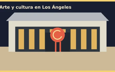 Ilustración de la fachada de un museo de arte contemporáneo en Los Ángeles
