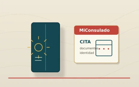 Pasaporte mexicano y una tarjeta de cita consular para renovar documentos en Estados Unidos