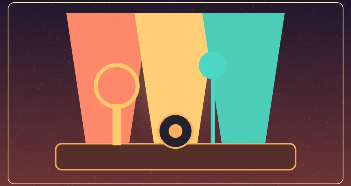 Ilustración editorial de un escenario íntimo con instrumentos de música latina