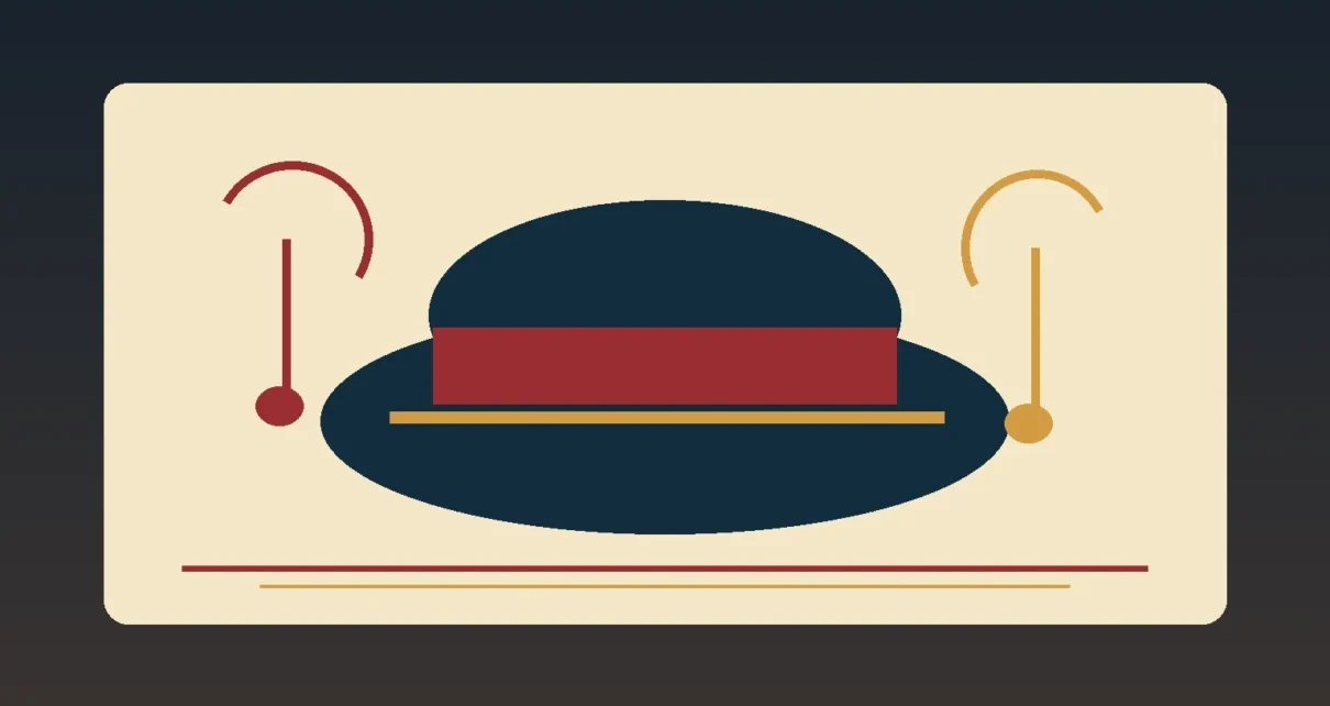 Ilustración editorial de un sombrero de mariachi y notas musicales